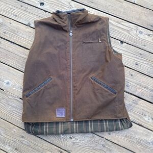 Men's Brown Zip-Front Utility Vest